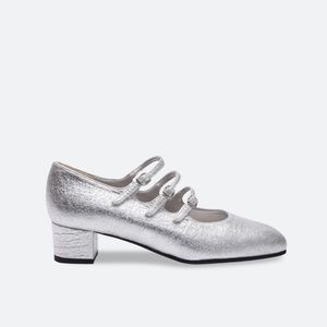CAREL Kina Silver Mary Jane EU 37.5 BNIB BNWT US SZ 7.5 8